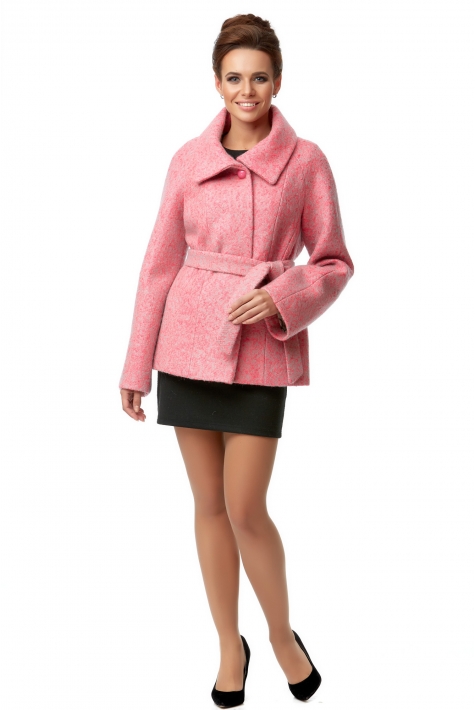 Женское пальто из текстиля с воротником 8000926