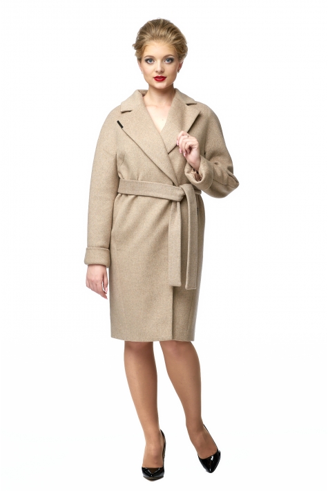 Женское пальто из текстиля с воротником 8001094