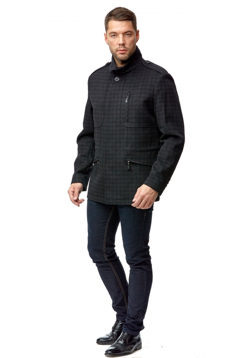 Мужское пальто из текстиля с воротником 8001797