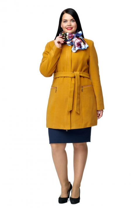 Женское пальто из текстиля с воротником 8002716