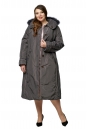 Женское пальто из текстиля с капюшоном, отделка песец 8009994-2