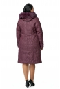 Женское пальто из текстиля с капюшоном, отделка песец 8010018-3