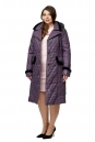 Женское пальто из текстиля с капюшоном, отделка норка 8010029-2