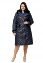 Женское пальто из текстиля с капюшоном, отделка норка 8010038-2