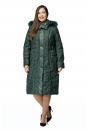Женское пальто из текстиля с капюшоном, отделка песец 8010072