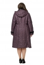 Женское пальто из текстиля с капюшоном, отделка норка 8010074-3