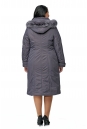 Женское пальто из текстиля с капюшоном, отделка песец 8010083-3
