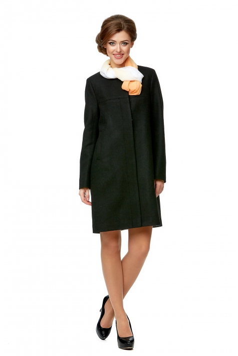 Женское пальто из текстиля с воротником 8010148