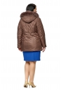 Куртка женская из текстиля с капюшоном, отделка песец 8010471-3