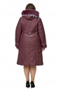 Женское пальто из текстиля с капюшоном, отделка песец 8010541-3