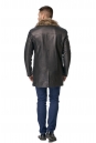 Мужская кожаная куртка из натуральной кожи на меху с воротником, отделка енот 8011061-2