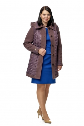 Осеннее женское пальто из текстиля с капюшоном