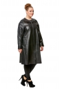 Женское кожаное пальто из натуральной кожи без воротника 8012350-2