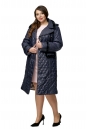 Женское пальто из текстиля с капюшоном, отделка норка 8012623-2
