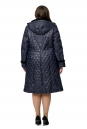 Женское пальто из текстиля с капюшоном, отделка норка 8012623-3