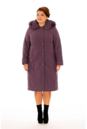 Женское пальто из текстиля с капюшоном, отделка песец 8012634-2