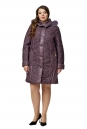 Женское пальто из текстиля с капюшоном, отделка песец 8012636-2