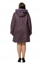 Женское пальто из текстиля с капюшоном, отделка песец 8012636-3