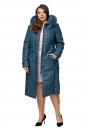 Женское пальто из текстиля с капюшоном, отделка песец 8012665-2