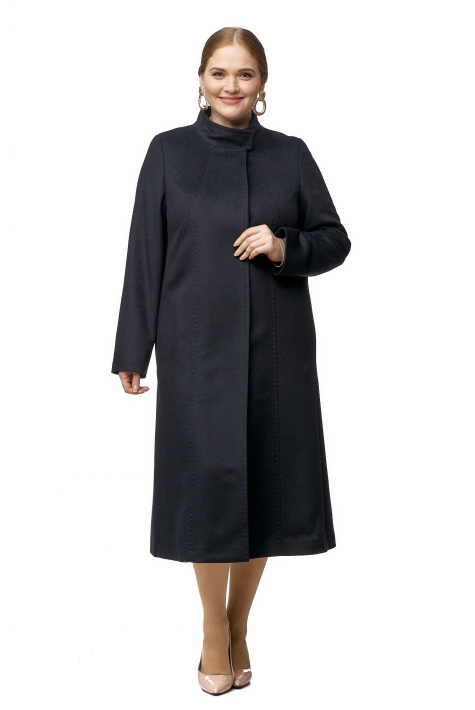Женское пальто из текстиля с воротником 8012670