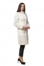 Женское пальто из текстиля с воротником, отделка искусственный мех 8012740