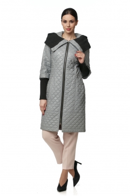 Весеннее женское пальто из текстиля с капюшоном