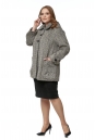 Женское пальто из текстиля с капюшоном 8016427