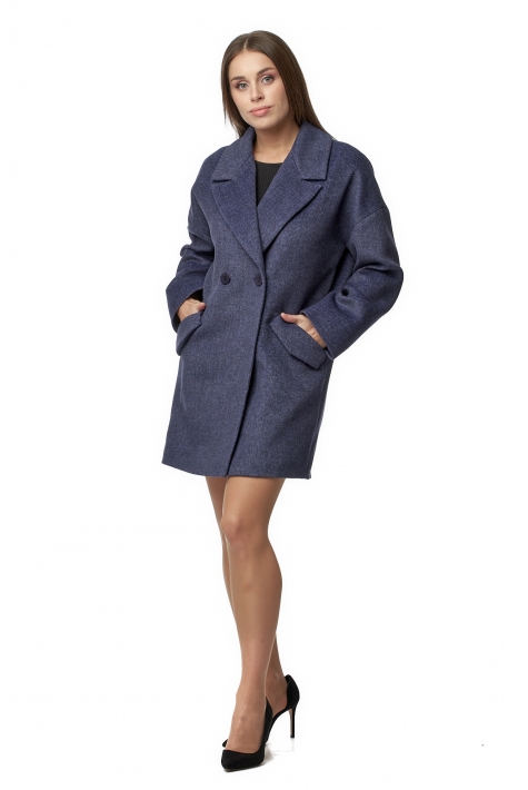 Женское пальто из текстиля с воротником 8019104
