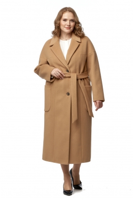 Осеннее женское пальто из текстиля с воротником