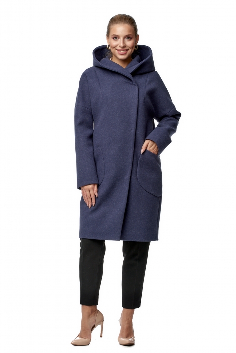 Женское пальто из текстиля с капюшоном 8019548