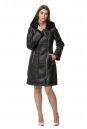 Женское кожаное пальто из эко-кожи с капюшоном, отделка искусственный мех 8019893