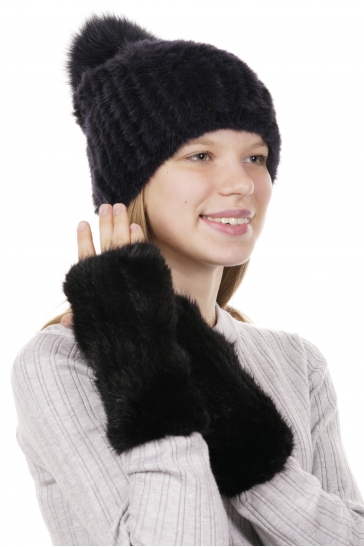 Варежки женские из норки