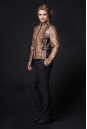Женская кожаная куртка из натуральной кожи питона с воротником 8020534-2