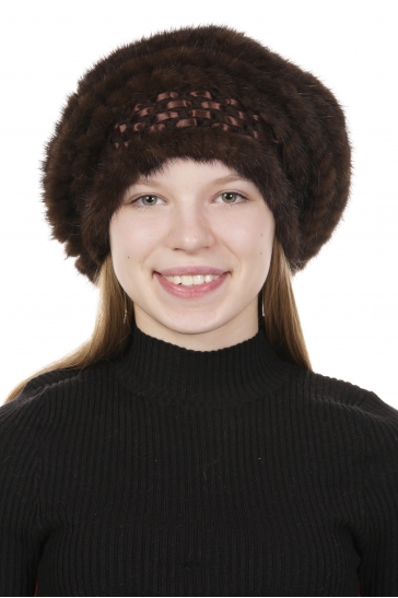 Шапка женская из норки