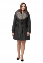 Женское пальто из текстиля с воротником, отделка лиса 8020917-3