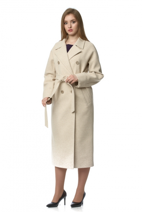 Женское пальто из текстиля с воротником 8021125