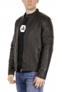 Мужская кожаная куртка из эко-кожи с воротником 8021863-7