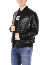 Мужская кожаная куртка из эко-кожи с воротником 8021945-6