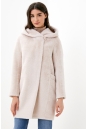 Женское пальто из текстиля с капюшоном 8022130