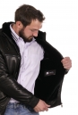 Мужская кожаная куртка из натуральной кожи на меху с воротником 8022333-6