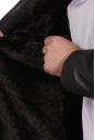 Мужская кожаная куртка из натуральной кожи с воротником, отделка овчина 8022375-6