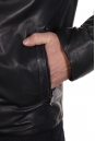Мужская кожаная куртка из натуральной кожи с воротником, отделка овчина 8022375-7