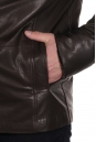 Мужская кожаная куртка из натуральной кожи с воротником, отделка овчина 8022378-5