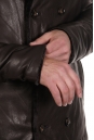 Мужская кожаная куртка из натуральной кожи с воротником, отделка овчина 8022378-6