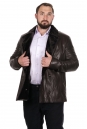 Мужская кожаная куртка из натуральной кожи с воротником, отделка овчина 8022378-14