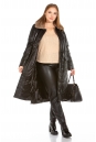 Женское кожаное пальто из натуральной кожи с воротником, отделка норка 8022564-5