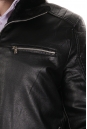 Мужская кожаная куртка из эко-кожи с воротником, отделка искусственный мех 8022583-3