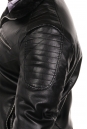 Мужская кожаная куртка из эко-кожи с воротником, отделка искусственный мех 8022583-5