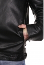 Мужская кожаная куртка из эко-кожи с воротником, отделка искусственный мех 8022583-6