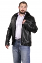 Мужская кожаная куртка из эко-кожи с воротником, отделка искусственный мех 8022583-14